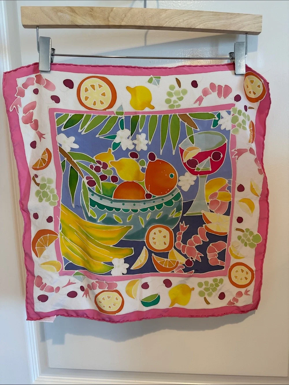 Tropical Print 100% Silk Scarf